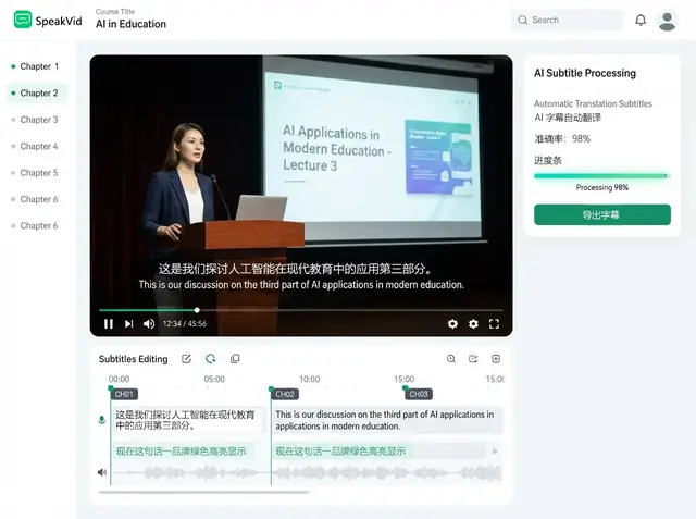 Education subtitle translation