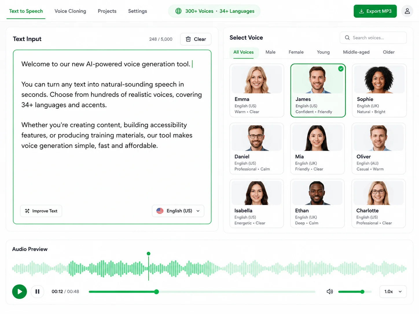 AI Text-to-Speech Workbench